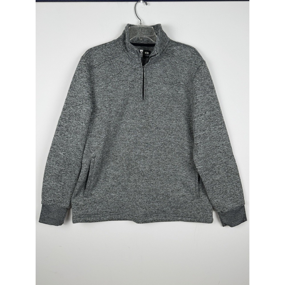 Leg3nd 1/4 Zip Gray Men's Pullerover sweatshirt Size‎ XL